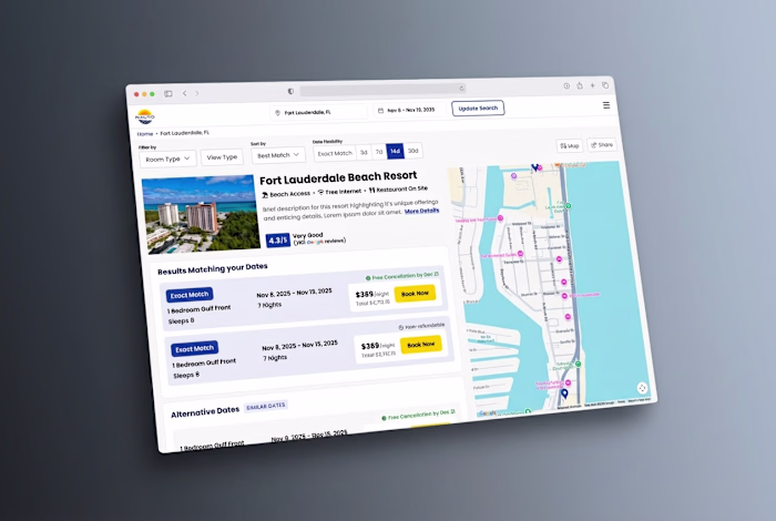 Rialto Vacations B2C Marketplace Redesign