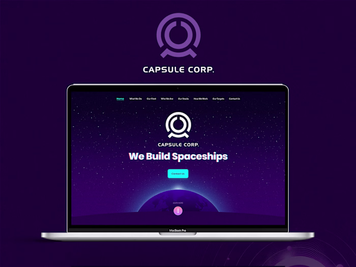 Capsule Corp landing page