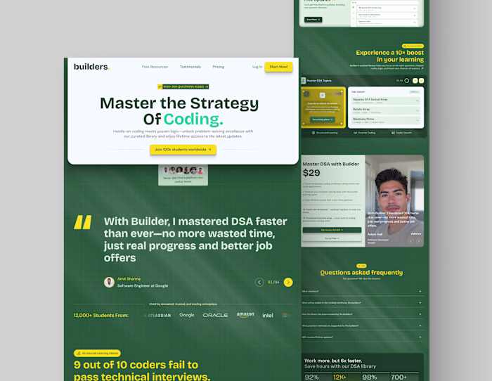 Builders: Landing Page Design and Development