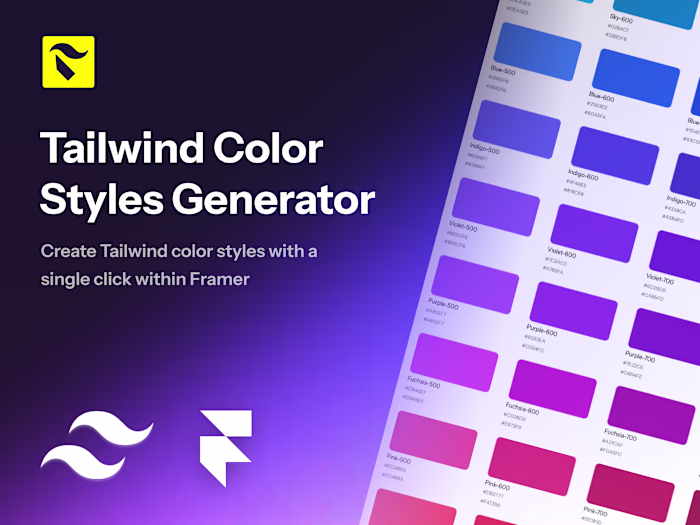 Tailwind CSS Color Styles Creator plugin for Framer