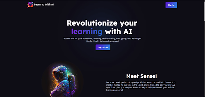 AI Learning Platform Development for LearningWith.ai