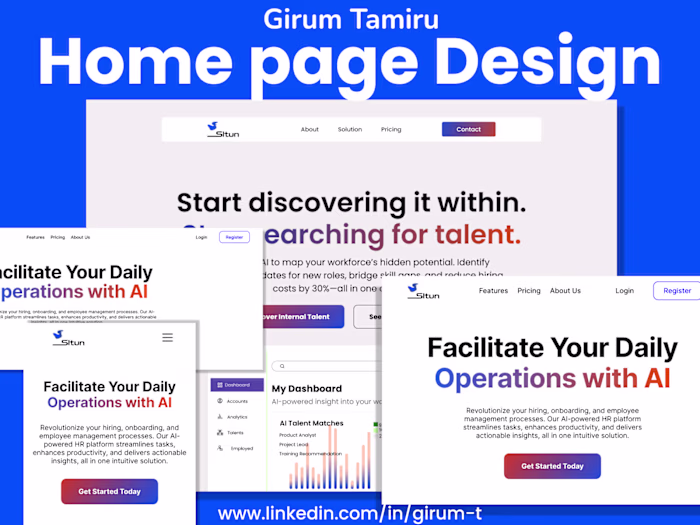 AI-Powered HR SaaS Landing Page Design