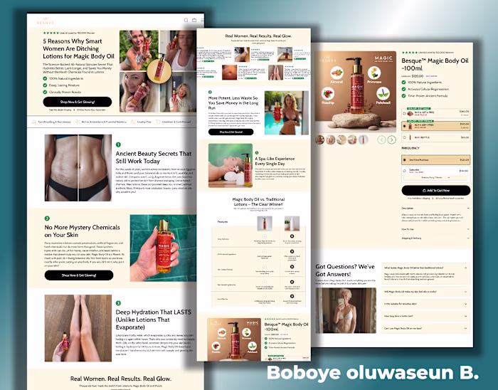 Magic Body Oil listicle Page Redesign