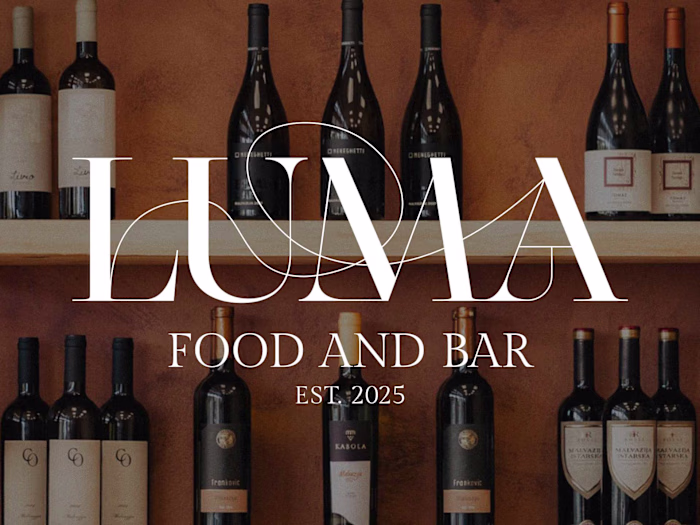 Luma food and bar branding