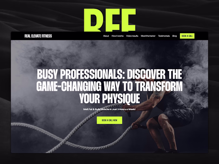 Real Elevate Fitness Website