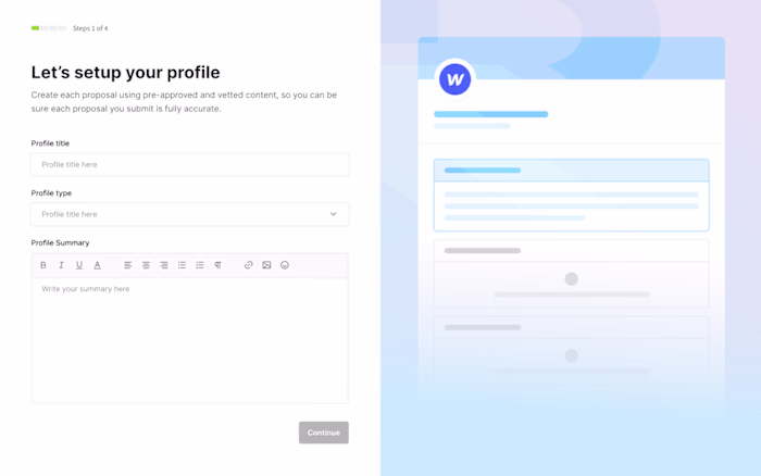 RFPIO Profile Creation