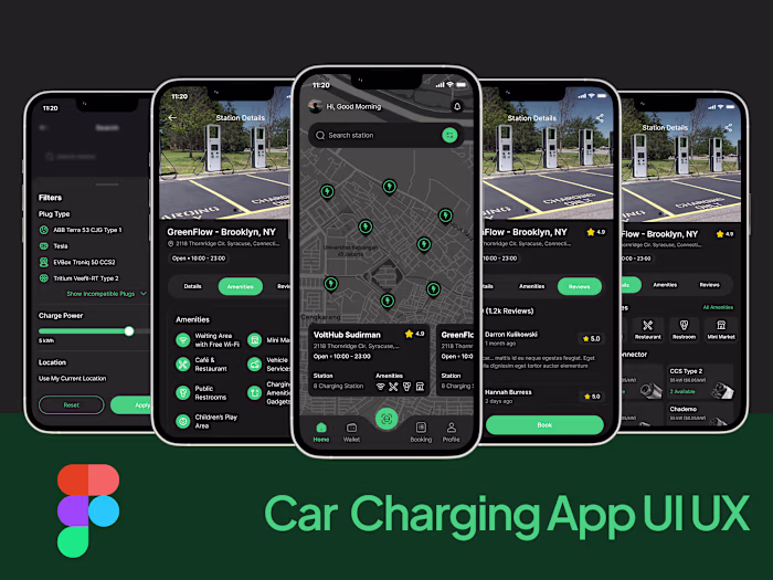 UI/UX Design for EV Charging Point Finder App