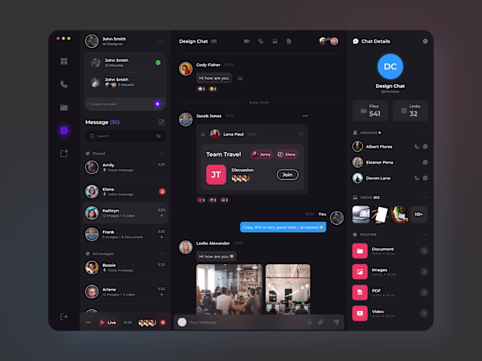 Web Chat UI Design