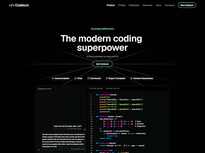 Codeium - Website Redesign