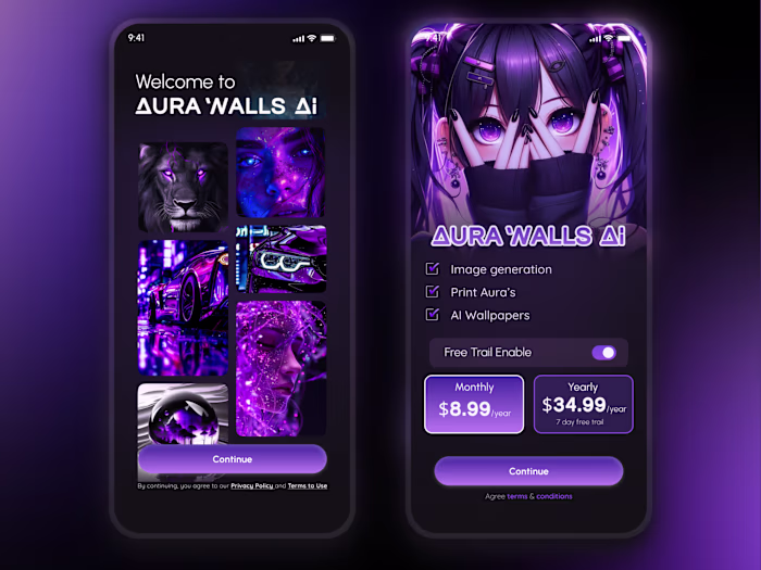 Premium - AI Wallpaper App UI