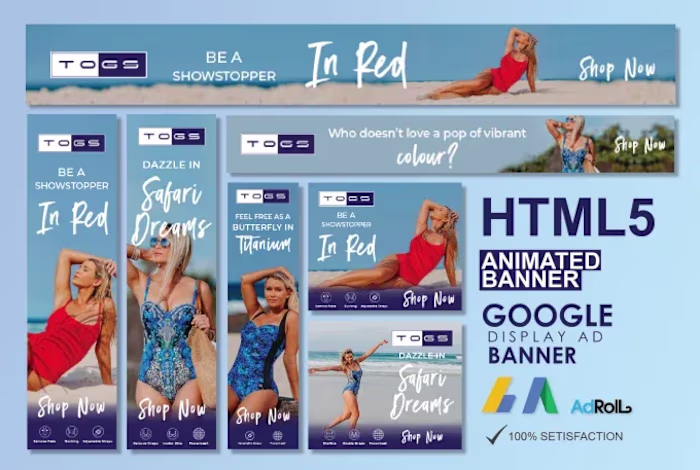 Create animated HTML 5 banner ads, GIF or static banners 