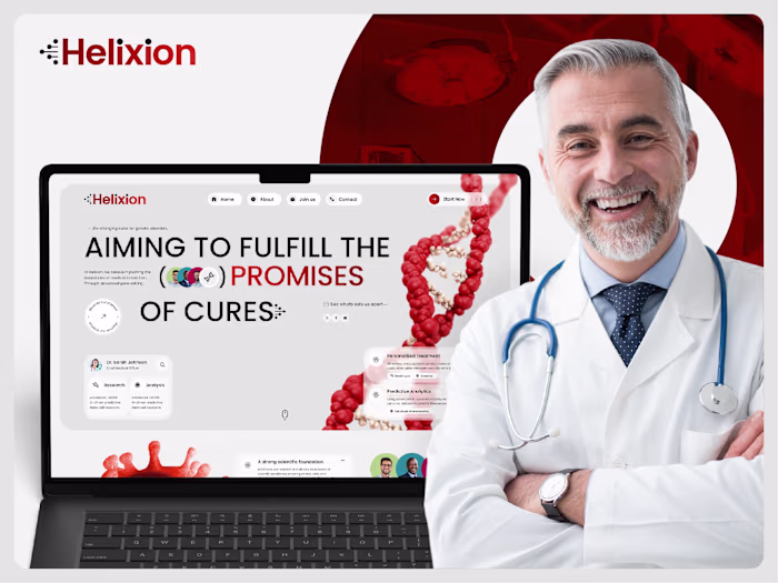 Helixion Biomedical & Technology Website UI/UX Design