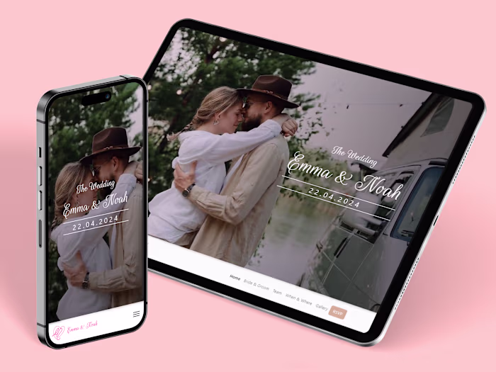 Emma & Noah Wedding website