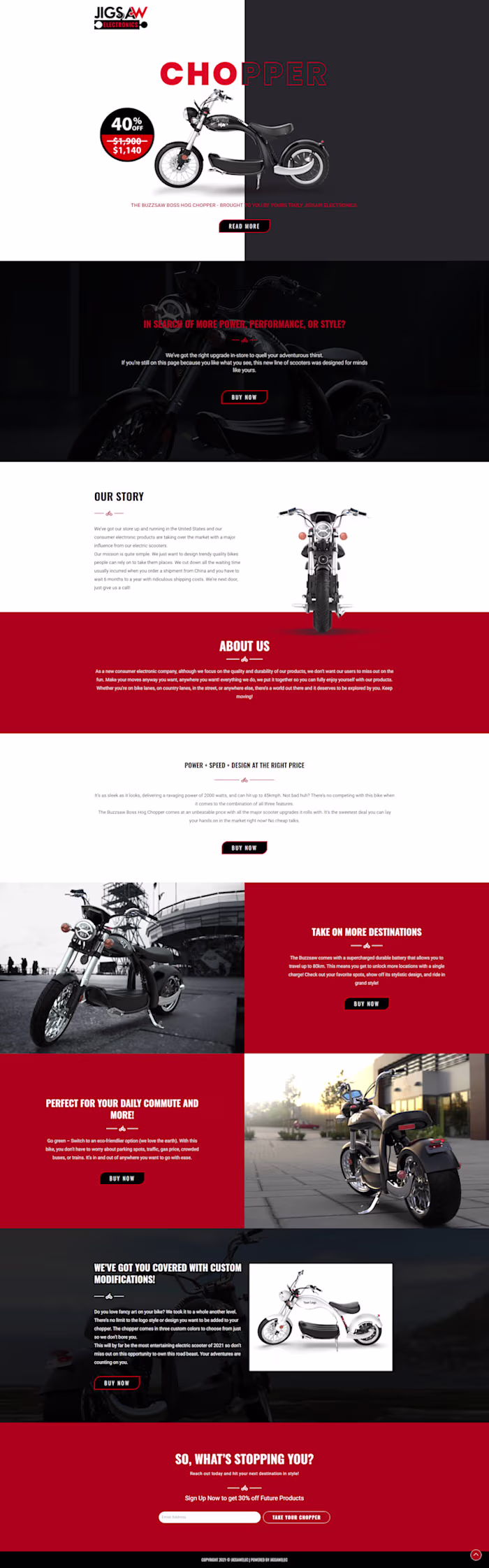 Electric Scooters Landing Page