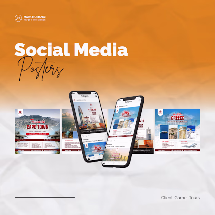 Garnet Tours - Social Media Posters