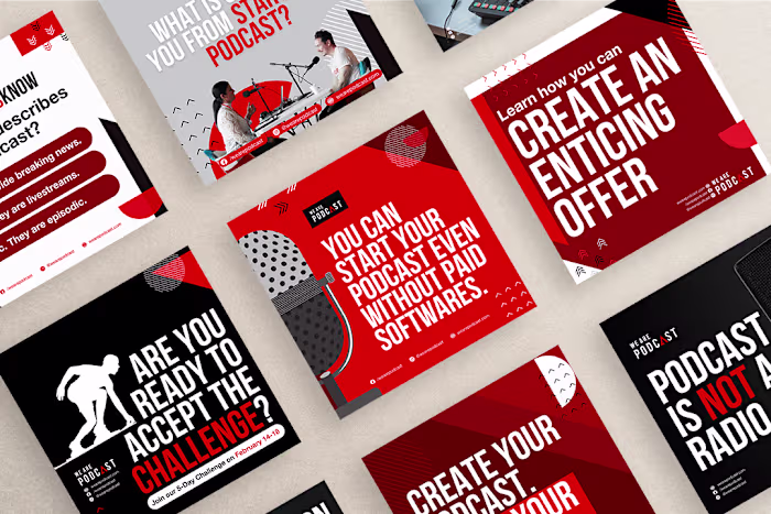 Social Media Content for We Are Podcast