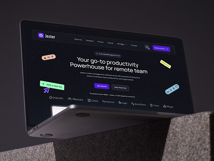 Jester - Technology Website | Saas | Web & UI/UX Design