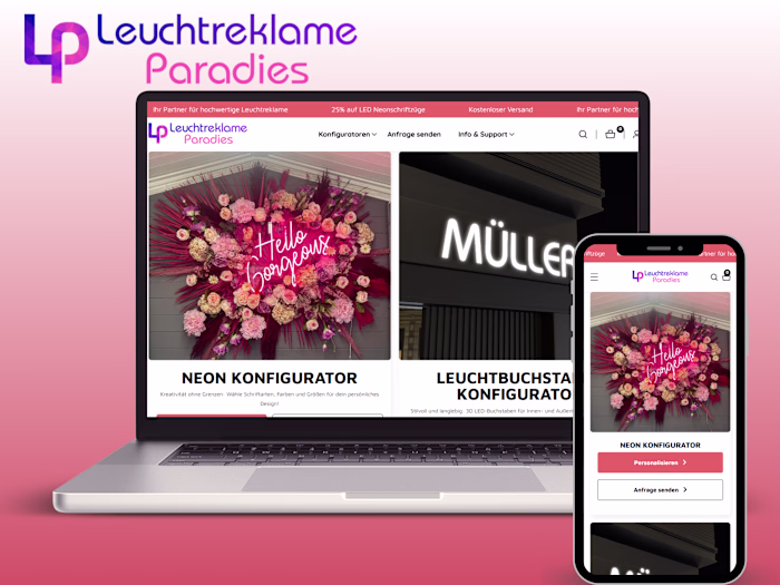 Custom Neon Signs Shopify Store