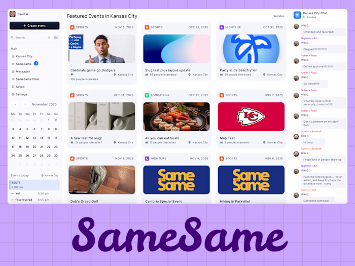 SameSame: Social App on Bubble + OpenAI