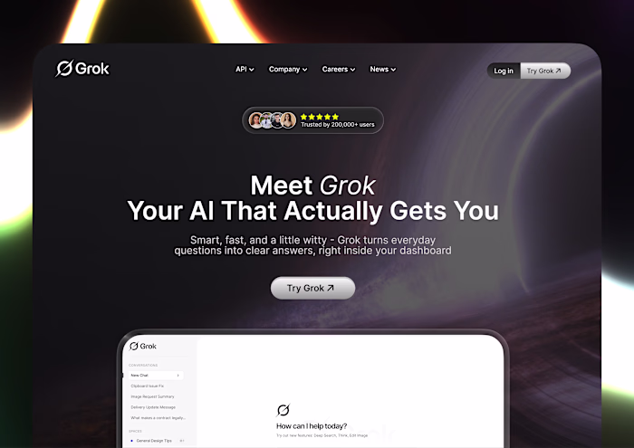 Grok's Hero Redesign Sameer