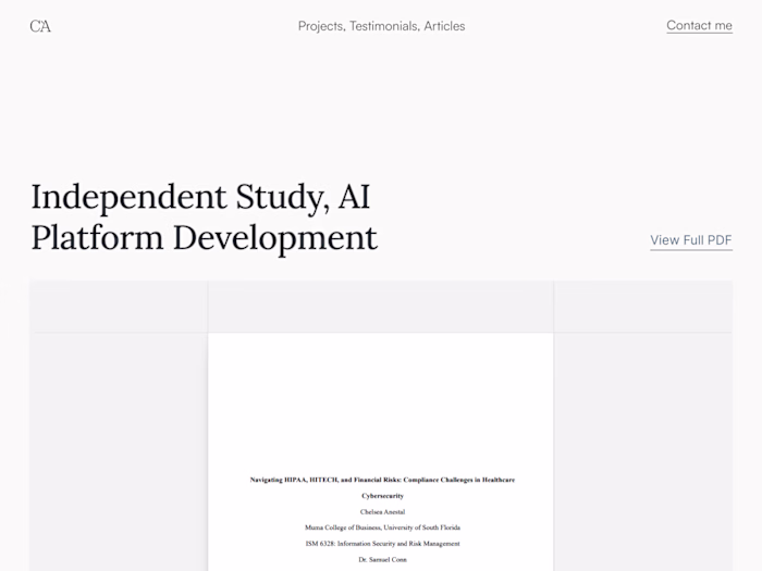 Design & Framer Dev for A Consultant Website