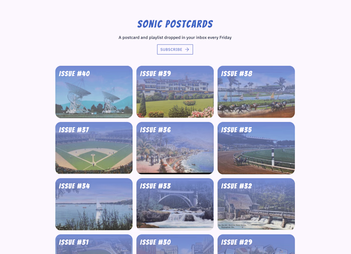 Sonic Postcards