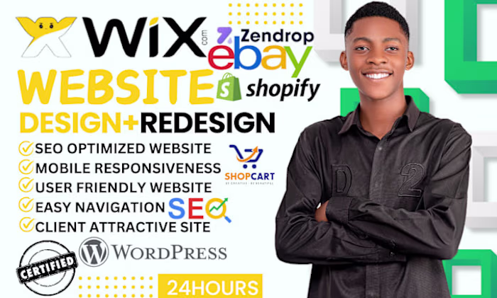 I will do wix website design, wix website redesign wix website …