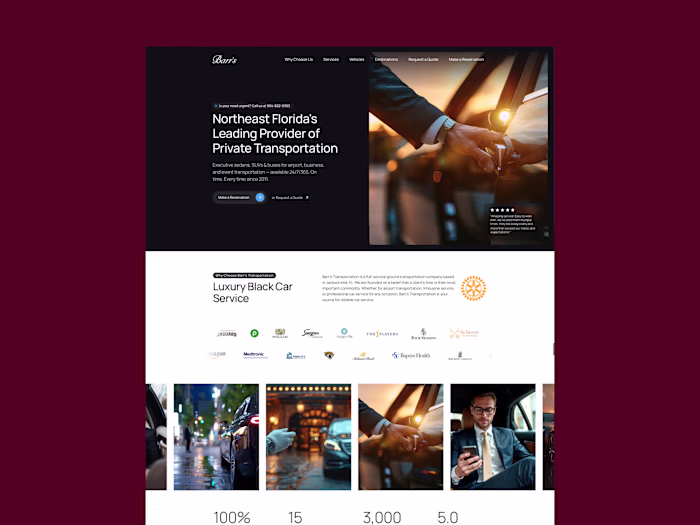 Framer Site Customization for Barr's Transportation