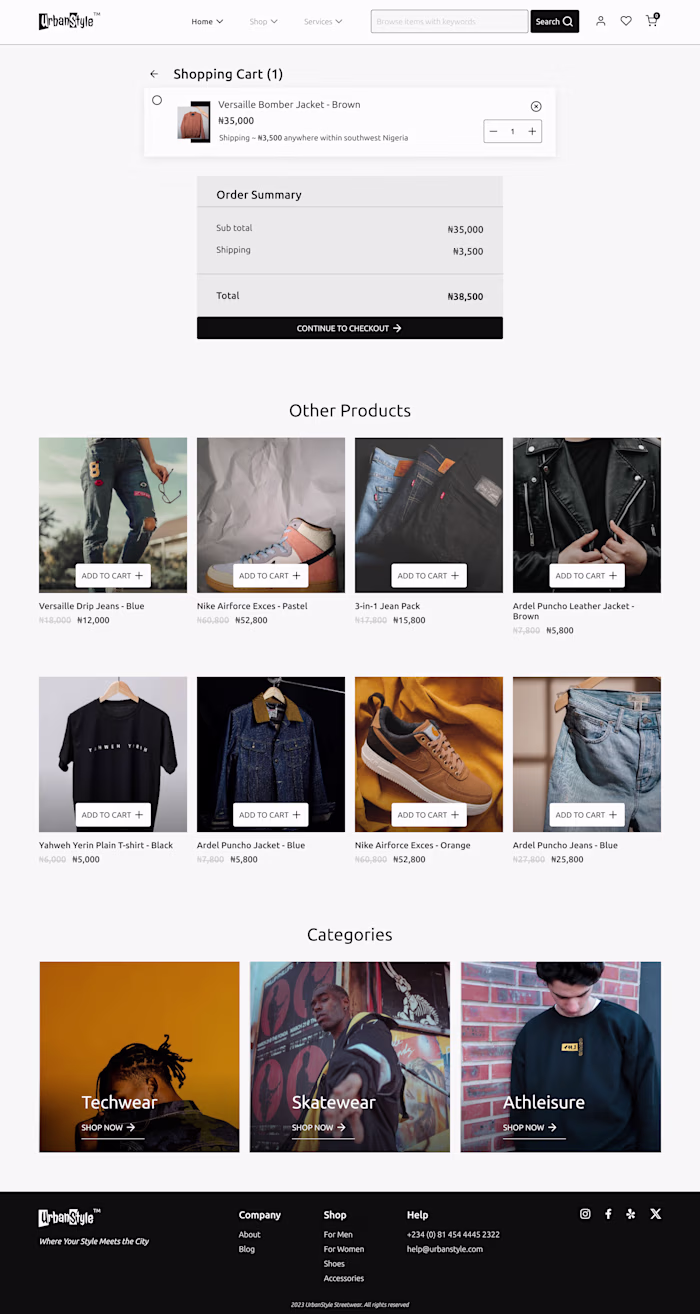 Urban Style Fashion Commerce Store