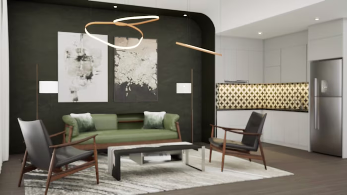 Living room loft interior design