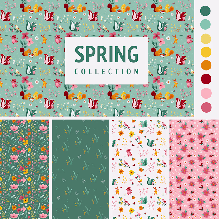 Spring pattern collection :: Behance