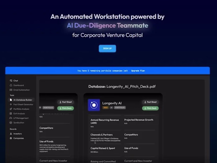 AI app to analyze pitch decks