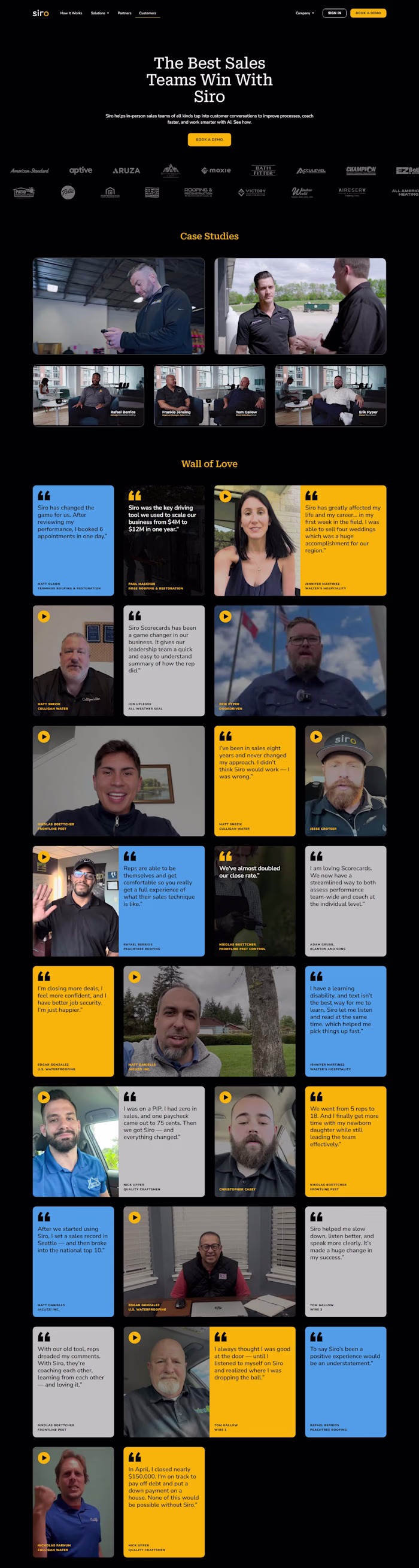 Siro | AI Sales | Webflow Website