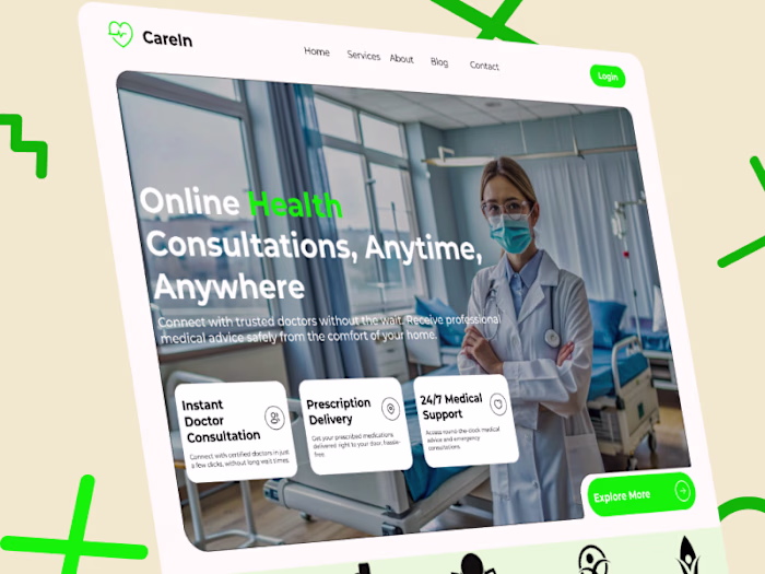CareIn Digital Healthcare Landing Page