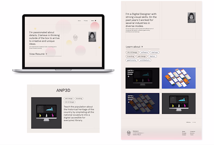 Design Portfolio Nostalgia, first time I used Webflow to bui...