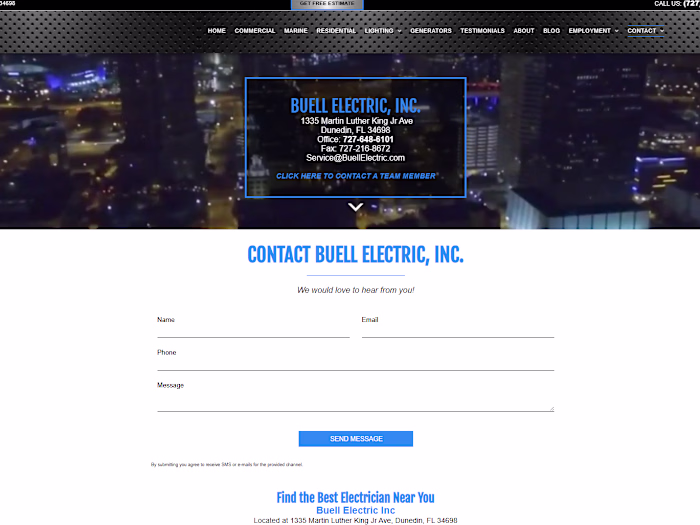 Website Design for Buell Electric Inc