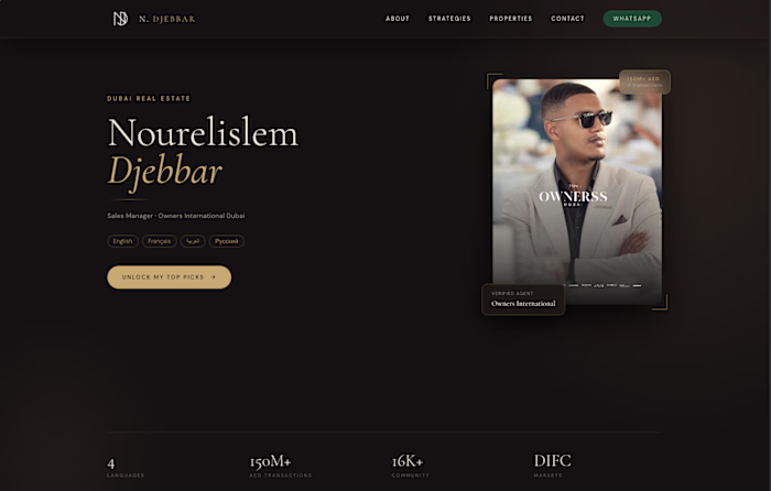 Dubai Real Estate Advisor Personal