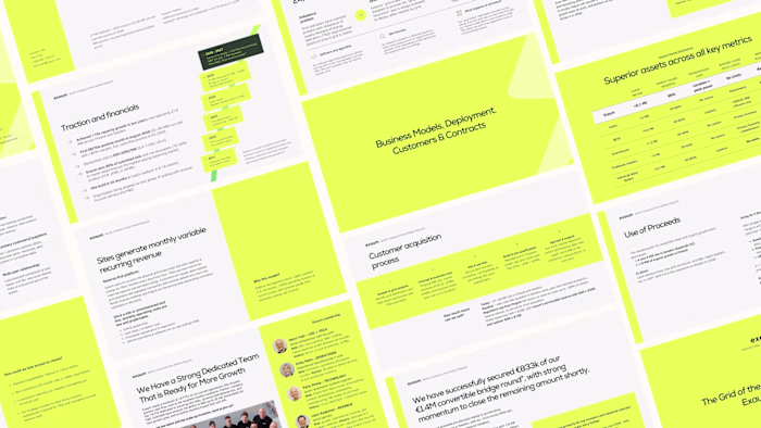 Pitch deck design for an energy-sector company, they had the...