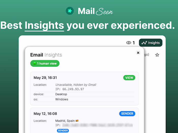 MailSeen Chrome Extension