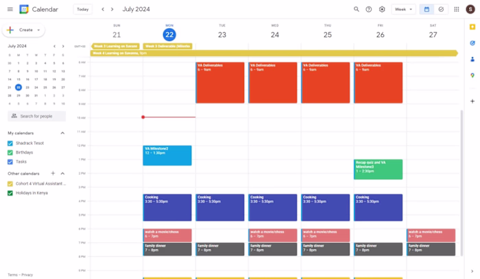 Calendar Management