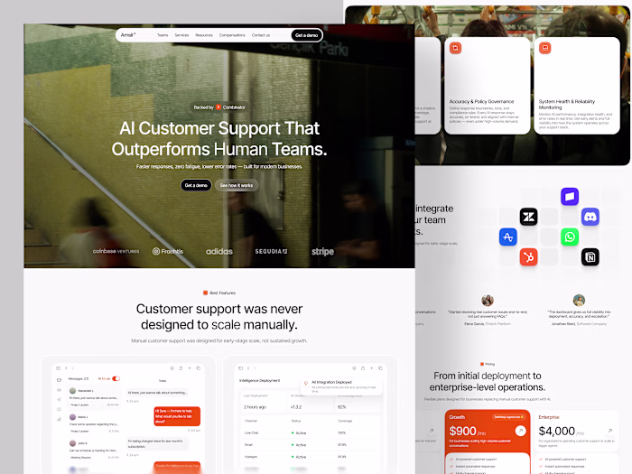Amsli - AI Customer Service Website