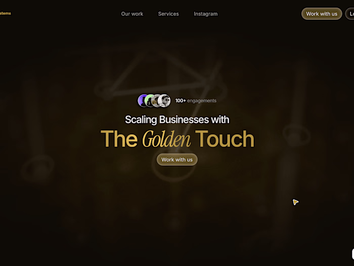 One Pager Website with Framer for a Digital Studio