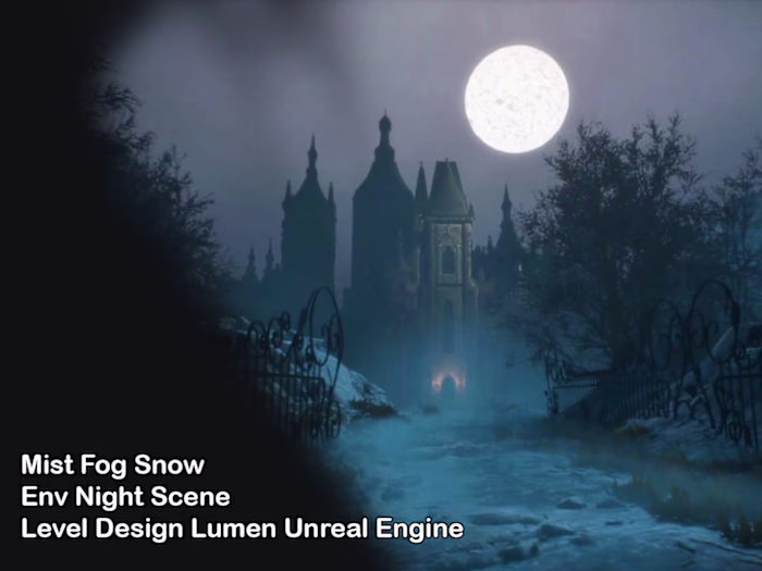 Mist Fog Snow Env Night Scene Level Design Lumen Unreal Engine