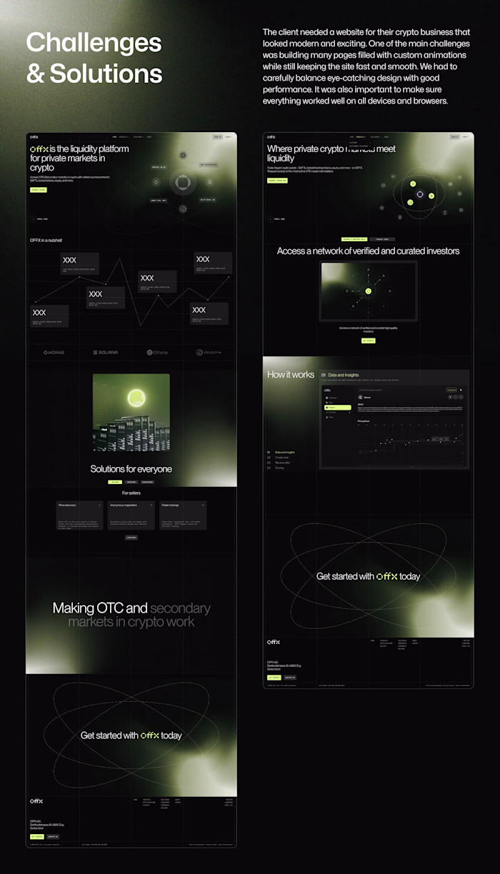 OFFX | Highly Interactive Website for Crypto Product