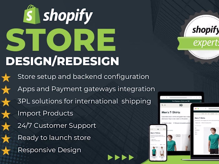 Shopify Store Designer, Shopify Expert, Shopify Developer