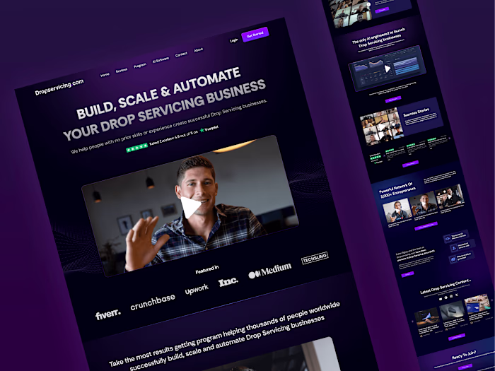 Dropservicing.com (http://Dropservicing.com) – Home Page UI ...