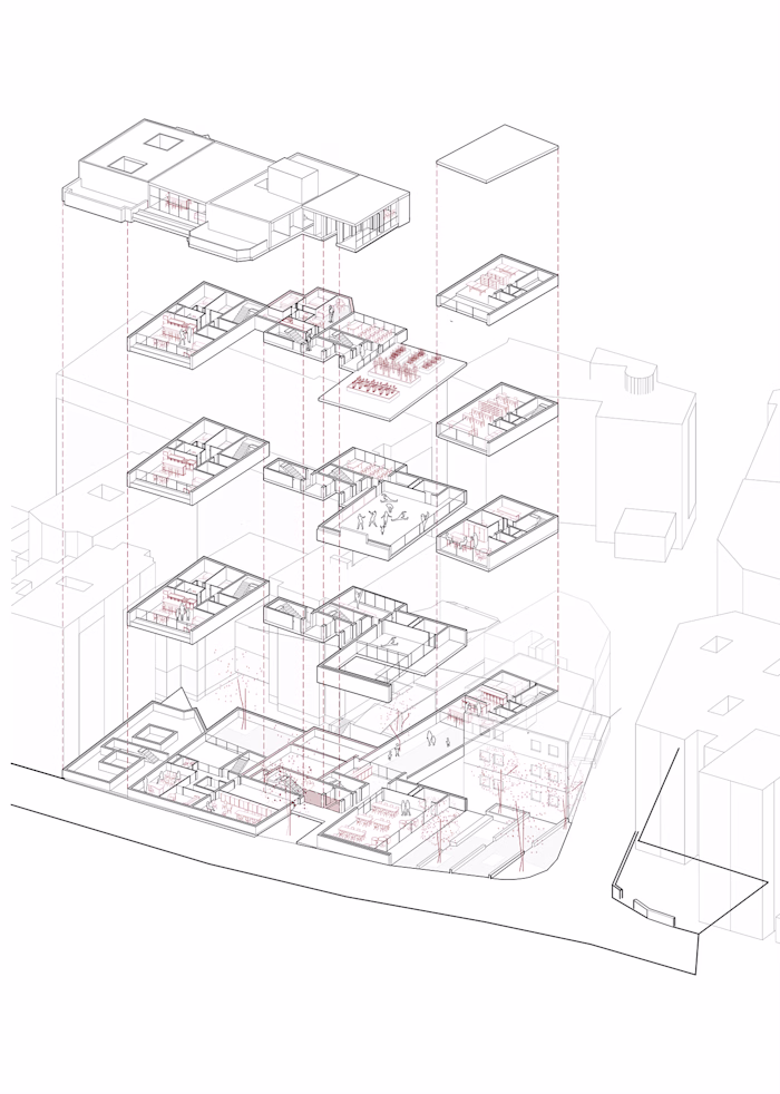 Apoderament | Sta Coloma - Axonometric drawing diagram