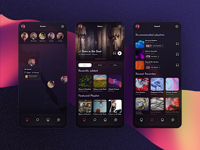 Music buds - Concept app design