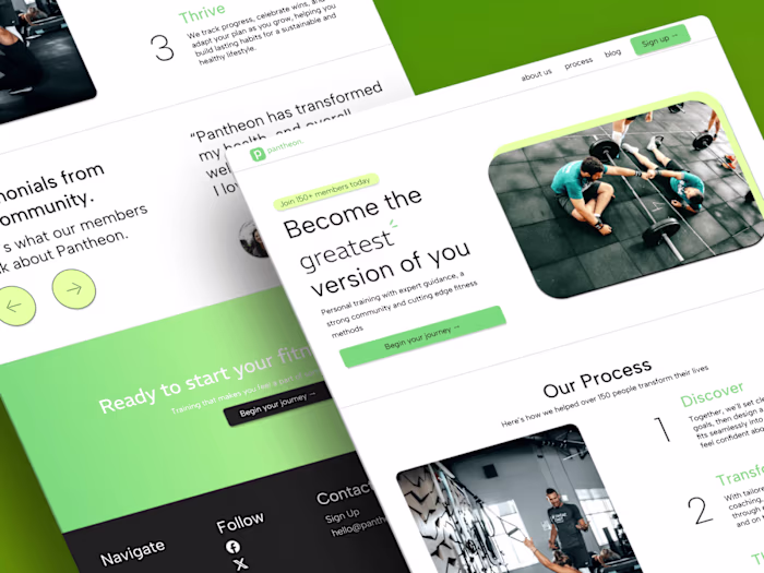 Personal Training Company Website