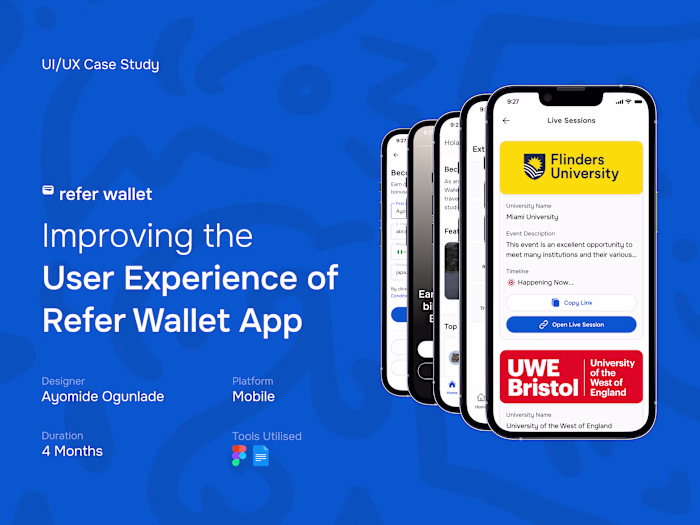 Refer Wallet - Mobile App Design